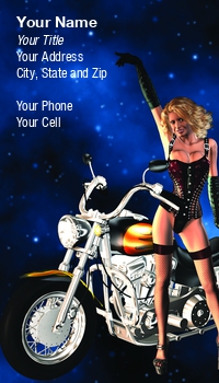 Featured Designs | Motorcycles | Transportation |--| Adult | At107313 | Biker | Blonde | Card | Enthusiasst | Girl | Gorgeous | Leans | Motorbike | Motorcycle | Norma Cornes | Pin | Points | Seductively | Trade Show