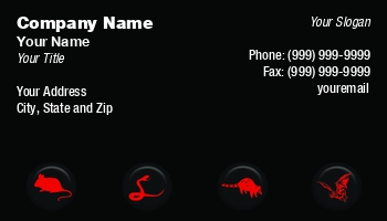 Featured Designs | Pest Control | Trades |--| At113441 | Awesome | Business | Card | Control | Mark Javer | Pest | Template | Wildlife Removal