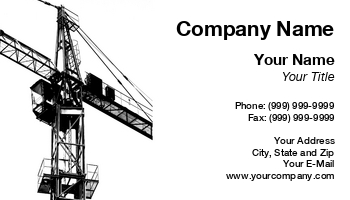 Heavy Equipment Business Cards