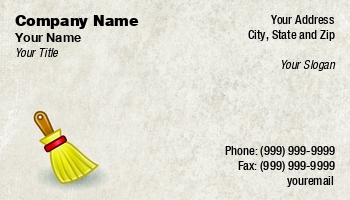 Featured Designs | Hospitality |--| At125917 | Broom | Business | Card | Cindy Farmer | Housekeeping | Simple | Sweeping