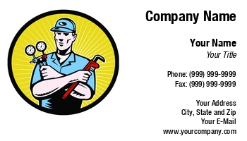 Air Conditioning Mechanic Business Cards