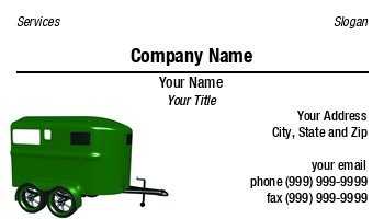 Featured Designs |--| At145839 | Glossy | Green | Horse | Horse Drawn Carriages | Horse Trailer | Horses | Image | Lee Barnwell | Smaller | Trailer | Trailers | Transporting | Used | Vehicles