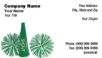 Cheerleading | Featured Designs | Sports |--| At154496 | Cheerleader | Green | Horn | Lee Barnwell | Pompoms | Sports | White