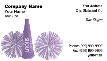Cheerleading | Featured Designs | Sports |--| At154497 | Cheerleader | Horn | Lee Barnwell | Pompoms | Purple | Sports | White