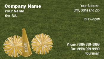 Cheerleading | Featured Designs | Sports |--| At154505 | Cheerleader | Gold | Golden | Grass | Horn | Lee Barnwell | Pompoms | Silver | Sports