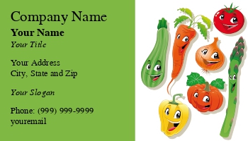 Featured Designs |--| At170869 | Business | Card | Danilo Sanino | End | Funny | High | Template | Vegetables