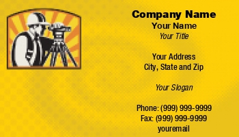 Featured Designs |--| Aloysius Patrimonio | At178229 | Business | Card | Civil | Contractor | Engineer | Equipment | Geodetic | Ideal | Illustration | Retro | Station | Style | Sunburst | Surveying | Surveying Technician | Surveyor | Technicians | Theodolite | Total | Woodcut | Worker