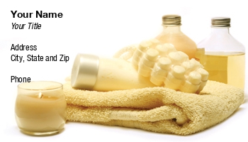 Beauty | Featured Designs | Massage |--| Aroma Therapy | Aromatherapist | At25471 | Body Wraps | Business | Card | End | High | Liz Van Steenburgh | Massage Therapy | Spa | Template | Toiletries