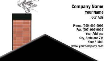 Chimney Sweep | Creative | Featured Designs | Trades |--| At28733 | Business | Card | Chimney | Fireplace Company | Liz Van Steenburgh | Template