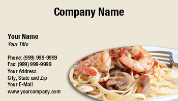 Featured Designs | Food | Hospitality |--| At201103 | Business | Card | Closeup | Great | Italian | Italian Catering | Italian Food | Pasta | Photo | Shrimp | Shrimp Scampi | Todd Arena