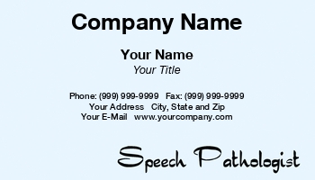 Featured Designs |--| At211000 | Business | Card | Design | Donna Beeler | Pathologist | Pathology | Speech | Speech Pathologist | Speech Therapist | Speech Therapy | Therapist