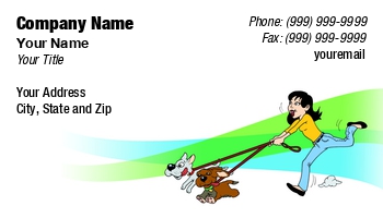 Dog Walking Service Business Cards