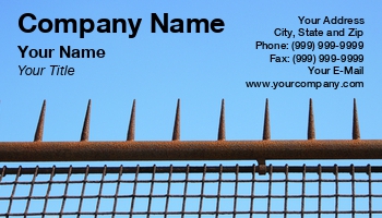 Featured Designs | Security | Trades |--| At241184 | Barbed | Barrier | Fence | High | Image | Iron | Keep Out | Niels Quist Petersen | Obstruction | Prison | Rusty | Spikes