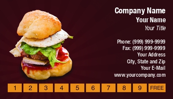Featured Designs | Hospitality |--| At246284 | Beef | Burger | Cooked | Cuisine | Delicious | Dinner | Fast | Food Delivery Service | Gourmet | Grilled | Hamburger | Image | Loyalty Card | Lunch | Meal | Meat | Punch Card | Punch Cards | Restaurant | Sandwich | Tim Hester