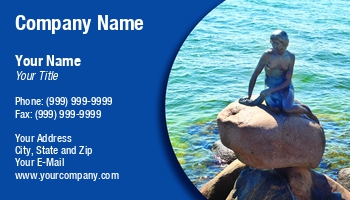 Beach | Featured Designs | Nature |--| At263573 | Beaches | Blue | Business | Card | Copenhagen | Denmark | Engraver | Fritz Hiersche | Landmark | Sculptor | Sculpture. Little Mermaid | Sea | Stone | Stones | Template | Tour Guide | Tour Operator | Tourist | Tourist Attraction | Vertical | Water