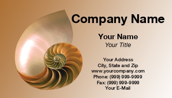 Featured Designs | Nature | Ocean |--| At31432 | Awesome | Business | Card | Roger Otto | Sea Shell | Shell | Shells | Tan | Template