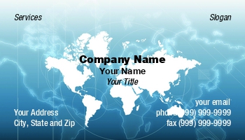 Featured Designs | International | Maps |--| Astrid Van Der Eerden | At37404 | Business | Card | End | Global | High | Template