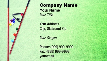 Billiards Business Cards