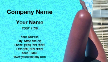 Featured Designs | Sports | Swimming |--| At357721 | Business | Card | Jenn | Swimmers | Swimming Pool | Tan | Tanning | Template | Wonderful