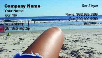 Beach | Featured Designs | Nature |--| At358832 | Beautiful | Business | Card | Clothes | Jenn | Legs | Sand | Tanning | Template | Waxing