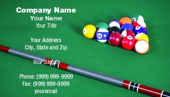Billiards Business Cards