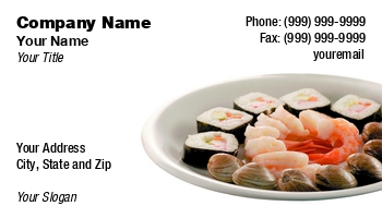 Cooking | Featured Designs | Food | Hospitality | Oriental Restaurant | Restaurants | Seafood Restaurant |--| #039 | At48667 | Business | Card | Choice! | Clams | Design | Dining | Great | Involved | Mark Javer | Plate | Prep | Restaurant | Seafood | Serve | Service | Serving | Shrimp | Sushi | Takeout