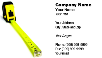 Creative | Featured Designs |--| At52370 | Business | Card | Measurement | Randy Mckown | Tape | Template | Tool