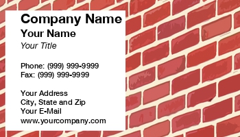 Featured Designs |--| At58156 | Brick | Business | Card | Cindy Farmer | End | High | Masonry | Template | Wall