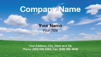 Featured Designs | Landscaping | Trades |--| At62036 | Blue | Cloudy | Field | Grass | Green | Jozsef Szasz-fabian | Lawn | Lawn Care Business Cards | Lawn Mowing | Sky | Spring | View