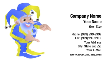 Entertainment | Featured Designs |--| At67413 | Business | Card | Christos | Clown | Clowns | Details | Holders | Jester | Joker | Pointig