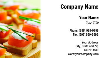 Catering | Cooking | Featured Designs | Hospitality |--| Appetizers | At74981 | Business | Card | Caterer | Dille | Fish | Salmon | Sauce | Seafood | Showing | Tommy Maenhout