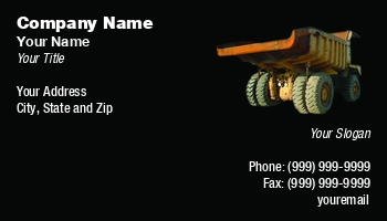 Construction | Featured Designs | Trades | Transportation | Trucking |--| At77296 | Business | Card | Clean | Cleanup | Disposal | Dump | Dump Truck | Garbage | Great | Hauling | Hauling Service | Heavy Equipment | Involved | Mark Javer | Mining | Restoration | Truck
