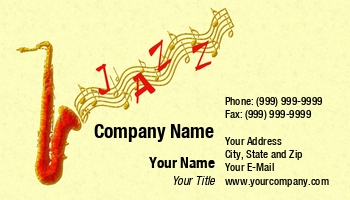 Entertainment | Featured Designs | Music |--| At78636 | Business | Card | Clubs | Composer | Early | Feature | Form | Jazz | Liz Van Steenburgh | Lovers | Musical | Musicians | Notes | Popular | Saxophone | Today | Venues