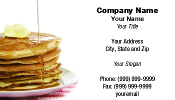 Cooking | Featured Designs | Food | Hospitality |--| At86657 | Breakfast | Business | Card | Cathleen Clapper | Diner | Fantastic | Flapjacks | Pancakes | Restaurant | Template
