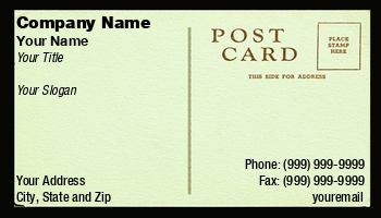Featured Designs | Professional | Sales |--| Age | At91232 | Business | Card | Classic | Communication | Design | Direct | Donna Beeler | General | Mail | Mailing Service | Marketing | Order | Personal | Post | Postage | Postcard | Used | Variety | Yellowed