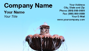 Featured Designs | Landscaping | Professional | Sales | Trades |--| At97571 | Business | Businesses | Card | Designed | Fountain | Fountains | Gardening | Michael Thompson | Relating | Supplies | Template | Water